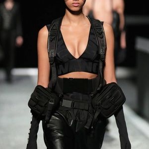 Alexander Wang H&M Bandage Deep V Logo Crop Top
